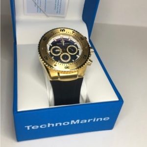 NWT TECHNOMARINE - SEA MANTA Mens Watch - Black Mother Of Pearl Dial